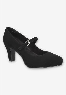 Women's Zest Pump by Easy Street in Black Lamy (Size 11 M)