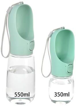 Inspire Select Portable Leakproof Dog Water Bottle With Food Grade Drinking Bowl Travel Pet Water Dispenser For Small, Medium & Large green 18.6 Oz