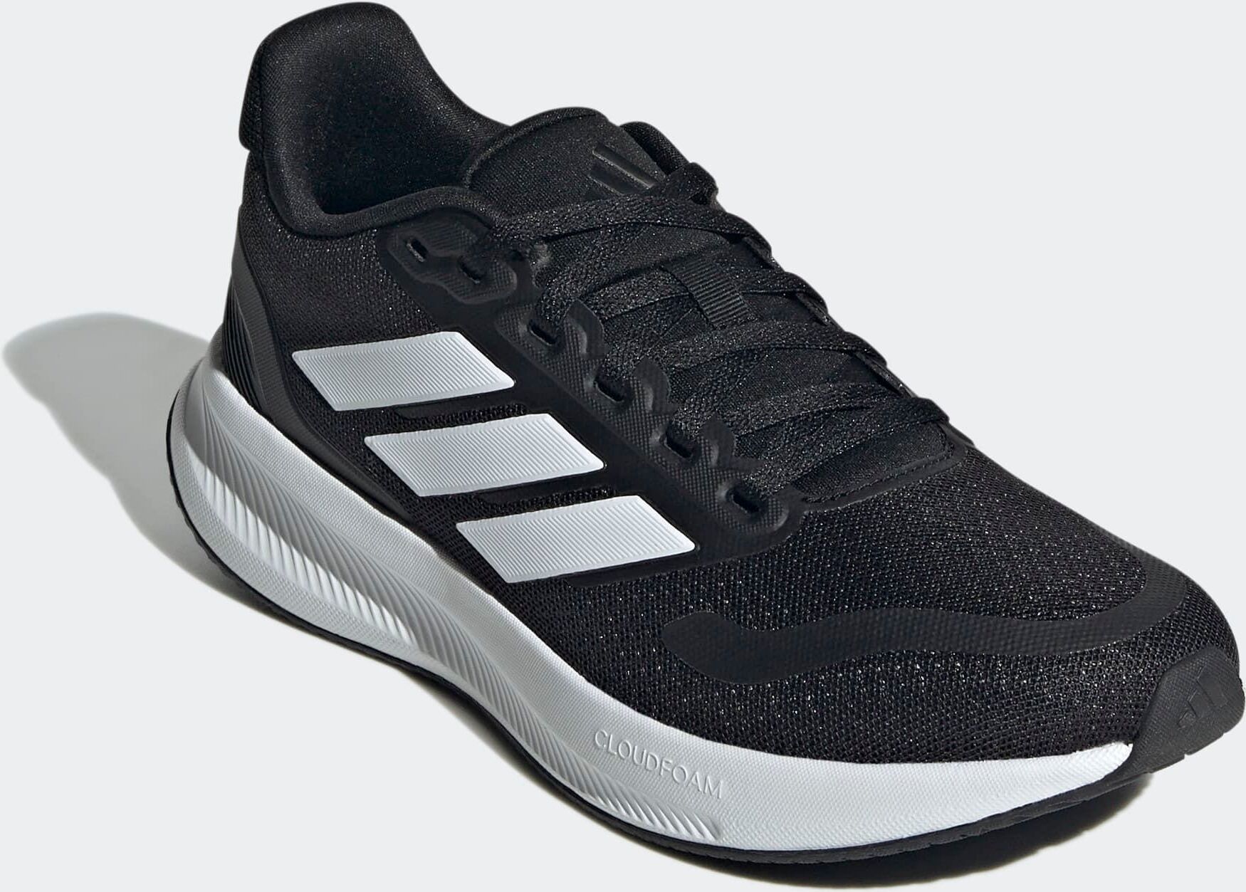 Laufschuh ADIDAS SPORTSWEAR "RUNFALCON 5", Mädchen, Gr. 39, schwarz-weiss (cschwarz, ftwwht, cschwarz), Synthetik, Textil, Schuhe Laufschuh, pour enfants cschwarz, ftwwht, cschwarz 39