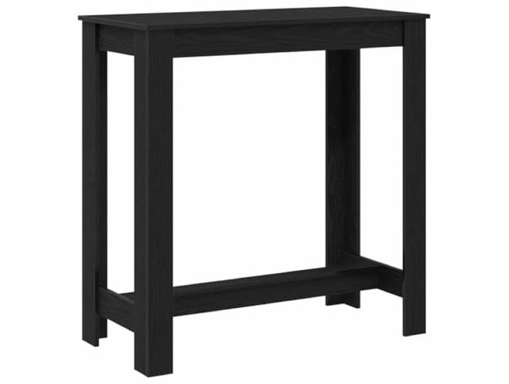 HBBMGYD Bartisch, 102 x 50 x 103,5 cm, Eiche, Schwarz Rechteckige strukturierte Oberfläche, Echtholzoptik, mattes Finish, modernes Interieur, weiche Tuchpflege