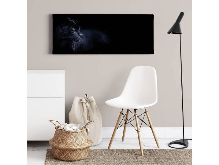 Impression sur toile Black Panther Polyester PVC / Épicéa Noir 100 x 40cm