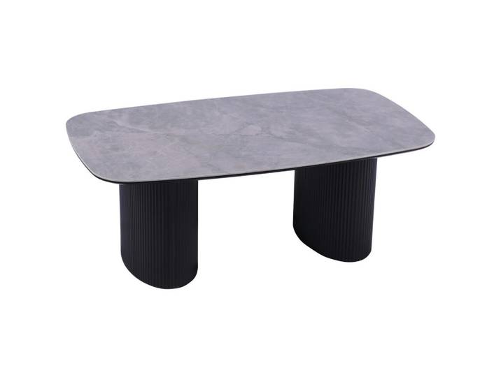 Stylife Couchtisch, Grau, Schwarz, Keramik, rechteckig, Säule, 70x45x120 cm, einfacher Aufbau, Wohnzimmer, Wohnzimmertische, Couchtische, Couchtische Keramik