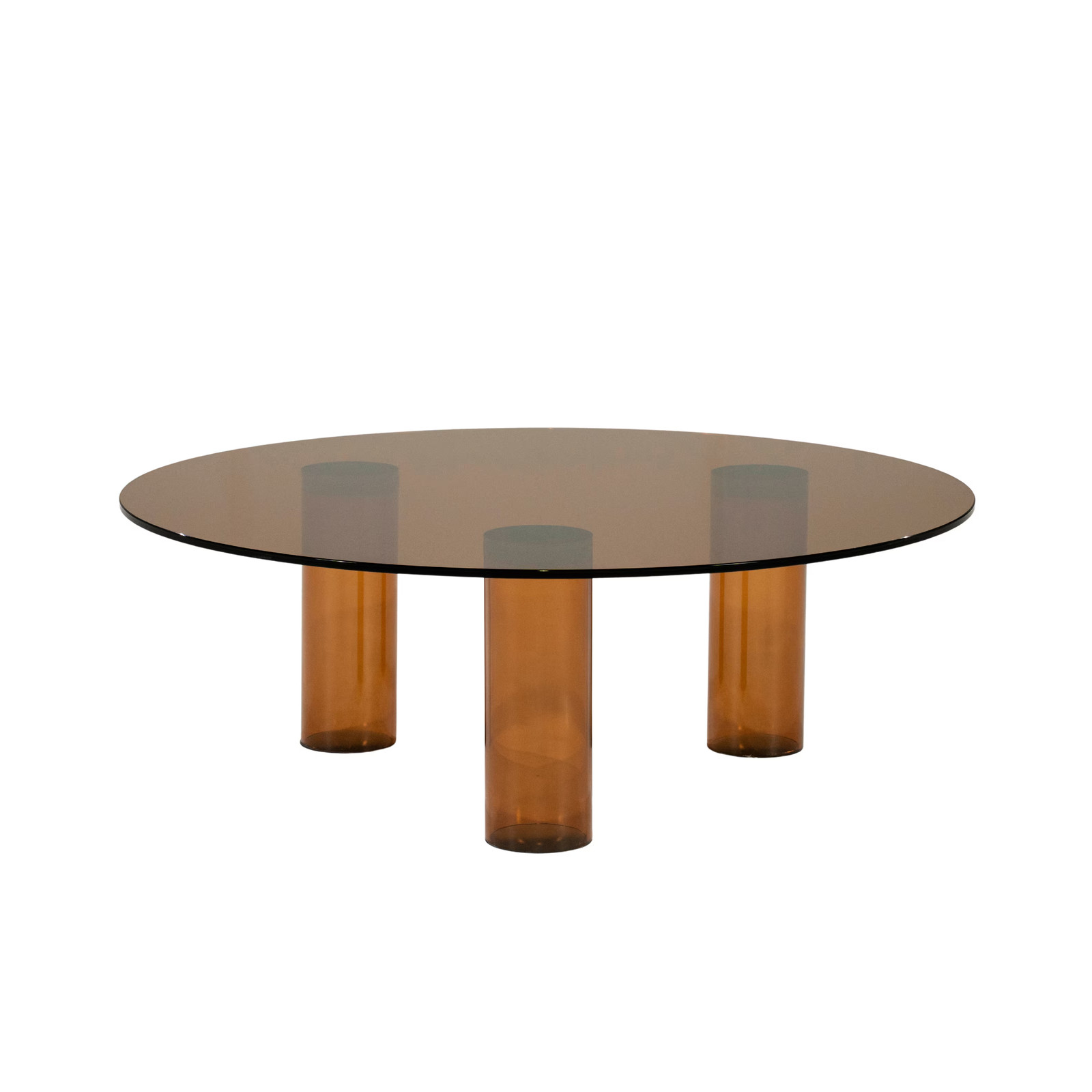 By-Boo Ronde Salontafel Aero Glas Bruin - Diameter: 100 cm
