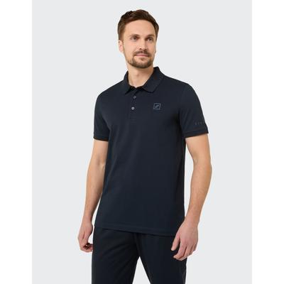 Poloshirt JOY SPORTSWEAR "H POLO-SHIRT LORENO", Herren, Gr. 48, schwarz (night), Obermaterial: 95% Baumwolle, 5% Elasthan, Shirts, für Erwachsene, mit sportlicher Ausrichtung