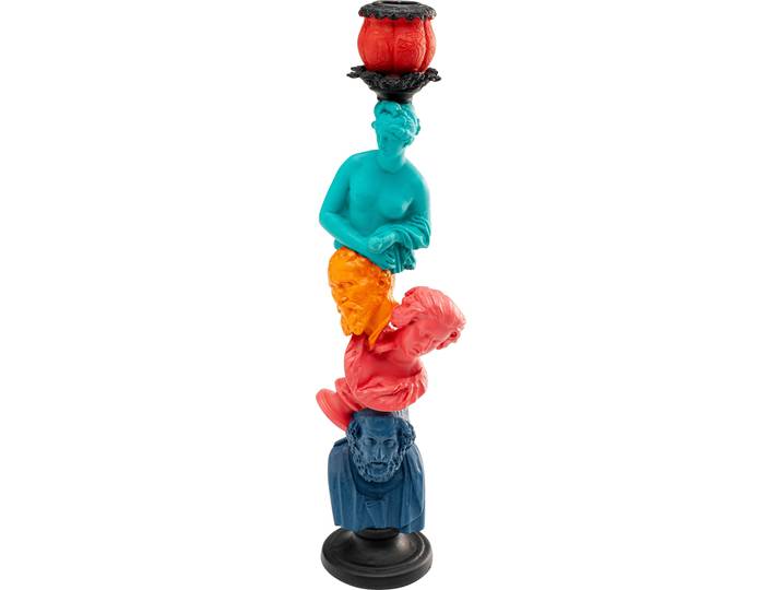 Kerzenständer KARE DESIGN Balance Art , bunt (mehrfarbig), B:9cm H:35cm T:8,5cm, Polyresin (Kunststein), Kerzenhalter, Kerzenständer, 30 oder 35 cm Höhe