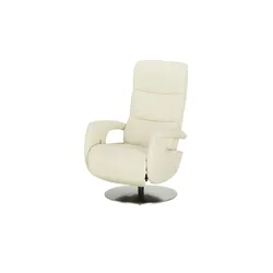 meinSofa Drehsessel Leder Franzi-L , creme