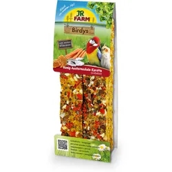 JR FARM Birdys Großsittich Honig-Austernschale-Karotte (2 Stück) Vogelsnack