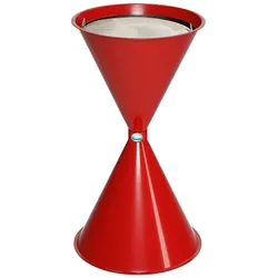 PROREGAL Klassischer Standascher für Innen- & Außenbereich | HxBxT 73x40x40cm | Stahlblech | Rot | Ascher Aschenbecher