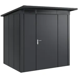 Hörmann Metall-Gerätehaus "Juno" mit Pultdach, JPD4 - Design, 214 x 166 cm (B x T),anthrazit,