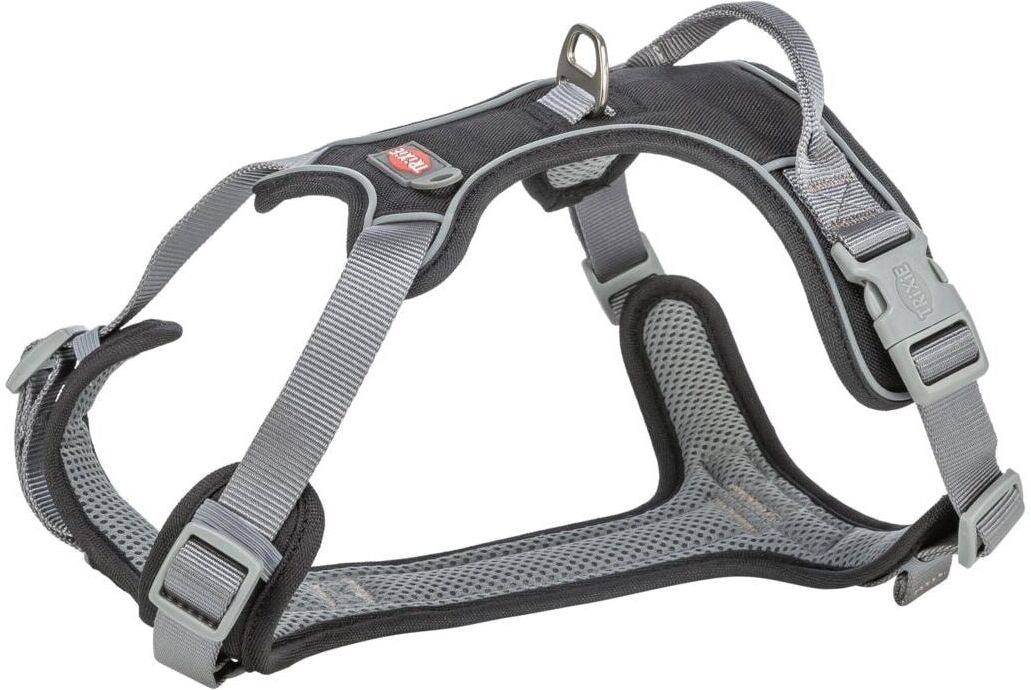 Hunde-Geschirr TRIXIE "Premium Active, L-XL, Schwarz", schwarz, B:2,5cm, Tiergeschirre, Hunde-Geschirr schwarz Einheitsgröße
