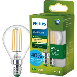 Philips E14 LED Filament-Lampe Tropfenform 3,8W wie 60W warmweisses Licht Ultra Efficient