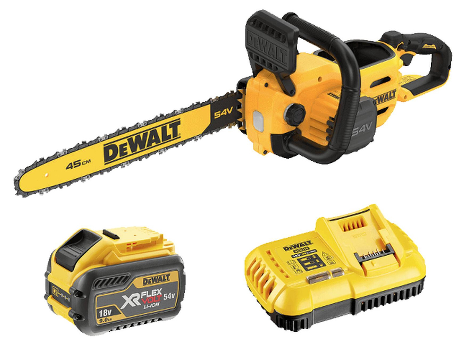 DEWALT Accukettingzaag 54V DCMCS574X1-QW
