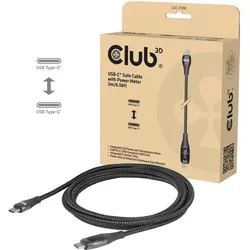 Club3D USB-C Sicherheitsladekabel 240W 2m Lade-Display St/St retail