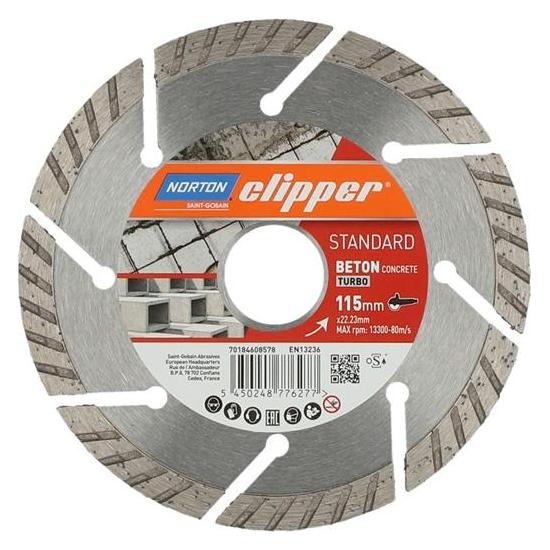 Norton Clipper Diamantscheibe Standard Beton Turbo Ø 115x22,23 mm (70184608578)