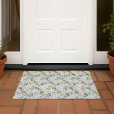 Addison Rugs Machine Washable Indoor/ Outdoor Costal Shells Chantille Rug