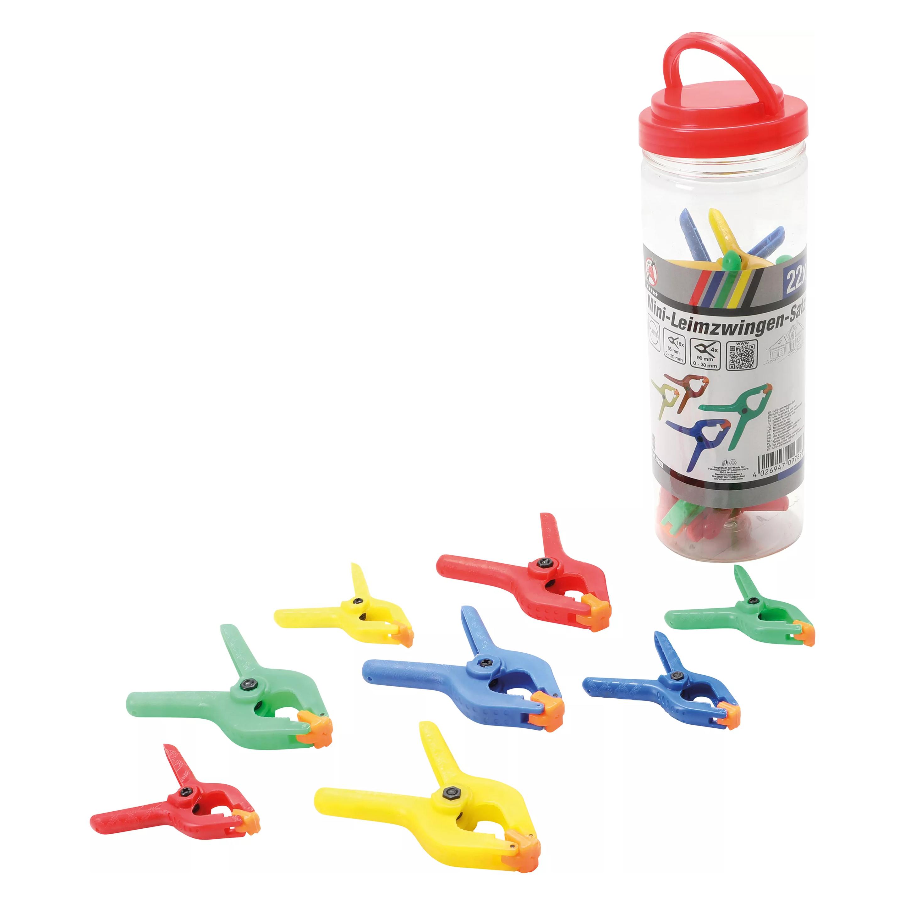BGS Mini-Leimzwingen-Satz ABS-Kunststoff 22-tlg. (20 mm) (9789)