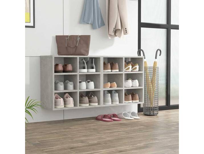 vidaXL Schuhregale 2 Stk. Betongrau 52,5x30x50 cm