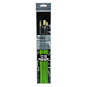 Winsor & Newton Free Style Traditional Brush Pack 4 (1301201)