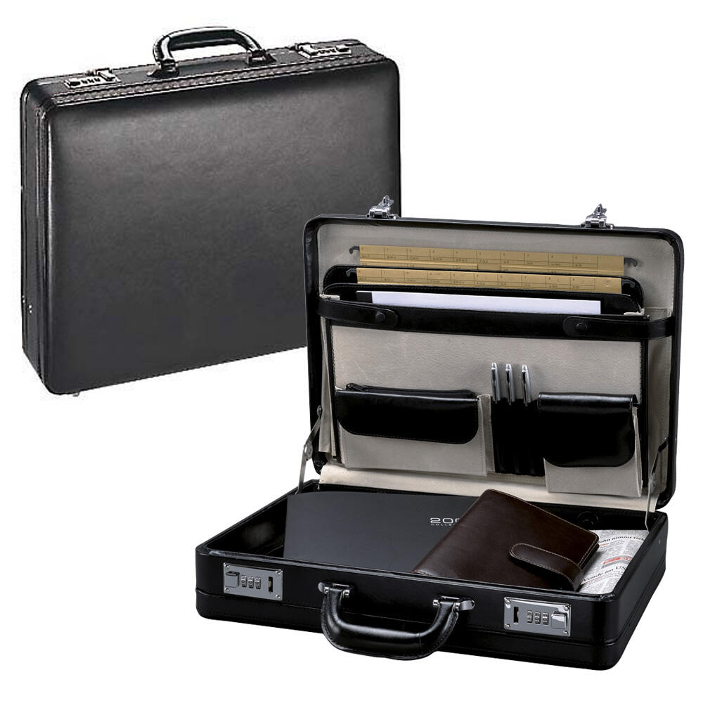 Alassio Aktenkoffer TAORMINA 45,5 x 12,0 x 33,0 cm schwarz 41033