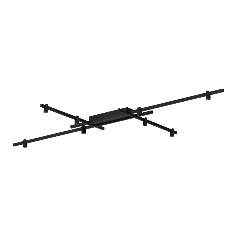 Wever & Ducré LED-Deckenleuchte TRACE GRID CEILING SURF 1.0 - 2700K B schwarz 183364B3 5404037359905