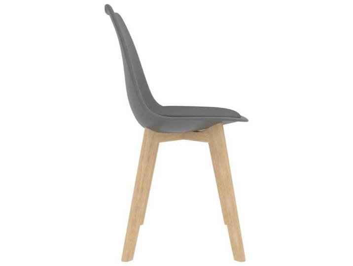 Confortable Chaises à manger (4 pcs) Applications larges 110 kg par siège Gris Plastique__19171