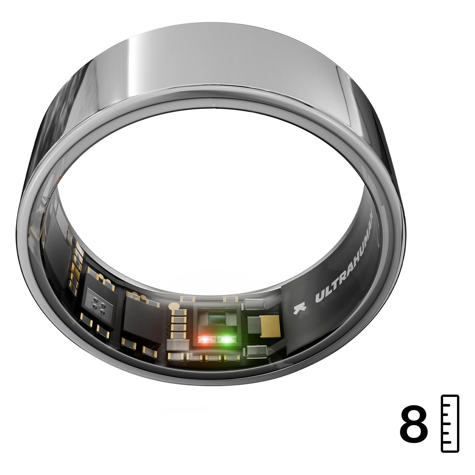 Ultrahuman Ring AIR Space Silver - Size 8 (8, Space Silver) (UHRA-AS-08-EUL7)
