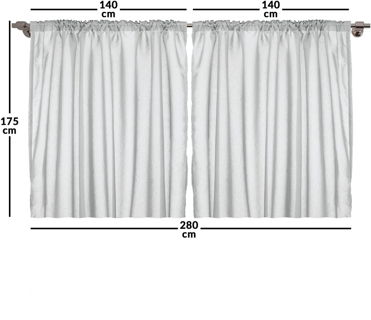 Abakuhaus Musik Rustieke Gordijnen, Meerkleurig, 2 stuks, Breedte: 140 cm, Hoogte: 175 cm