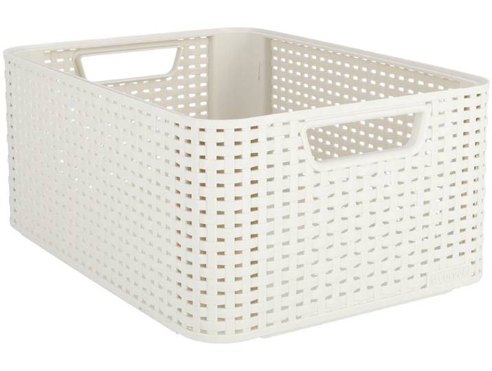 Curver Style Opbergmand - 18 liter - 38\,6x28\,7x17 cm - Vintage Wit