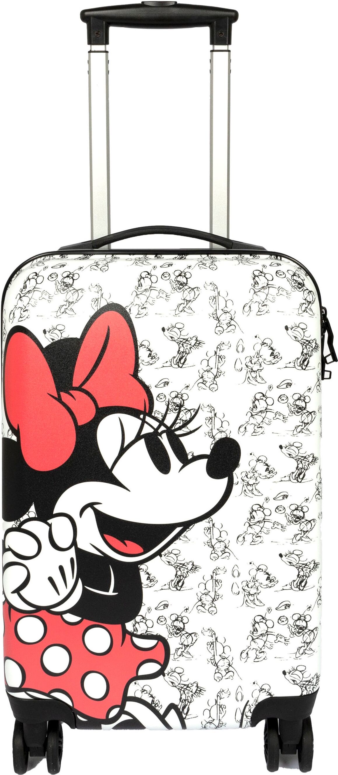 Kinderkoffer UNDERCOVER "59 cm", Mädchen, Gr. B/H/T: 34,5cm x 58,5cm x 23cm 35 l, pink (minnie mouse), Polycarbonat, bedruckt, Koffer Kinderkoffer, mit TSA-Zahlenschloss