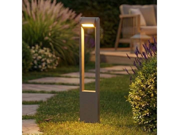 LED Wegeleuchte Meloni Lindby, schwarz, Aluminium, Modern