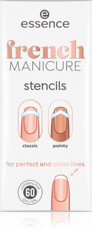 essence French MANICURE french manicure tip guides 60 pc
