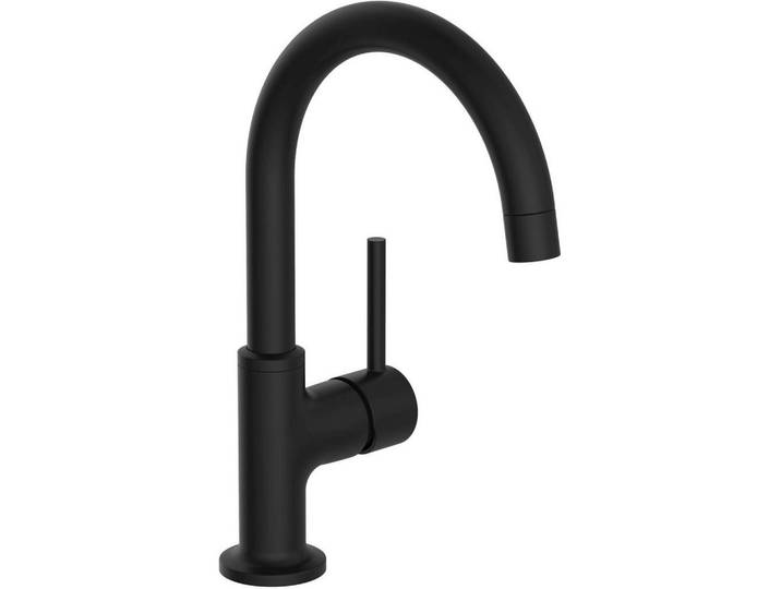 Waschtischarmatur, Schwarz, Metall, 4.5x25.0x17.0 cm, Made in Germany, flexible Anschlussschläuche, Badezimmer, Waschbecken & Armaturen, Armaturen