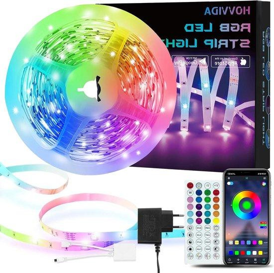 HOVVIDA Ledstrip RGB Multicolor met Muziek Synchronisatie - 5 meter