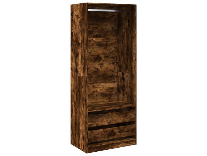 vidaXL Kleiderschrank Kleiderschrank Räuchereiche 80x50x200 cm Holzwerkstoffs (1-St)
