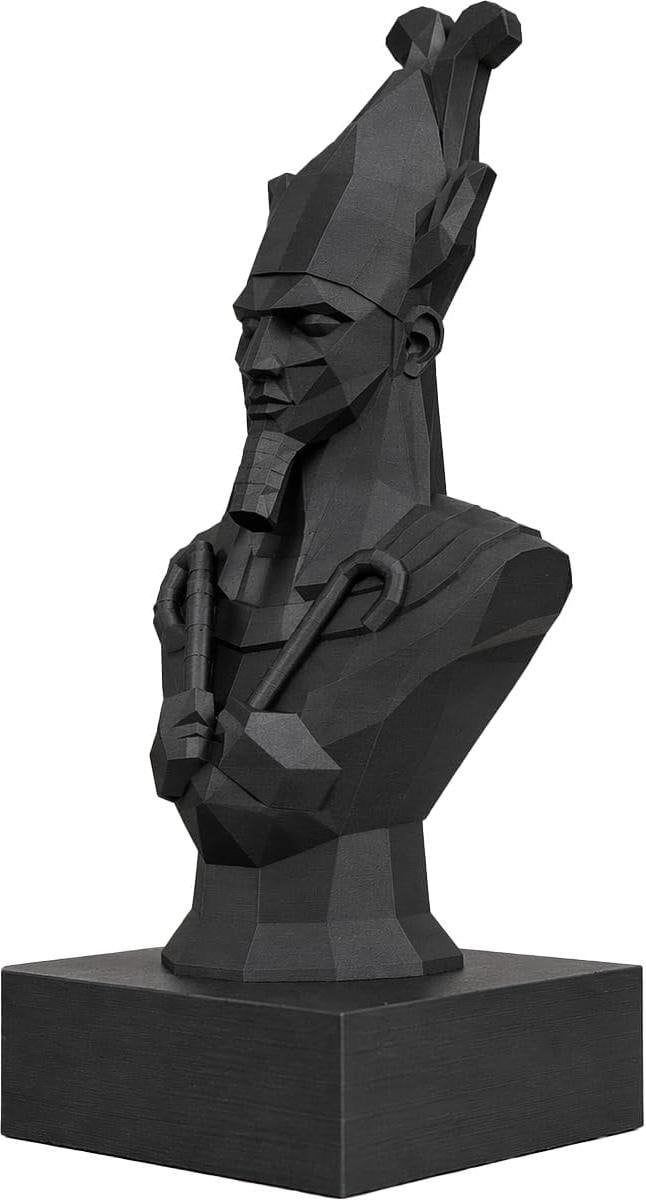 Osiris Standbeeld Egyptische buste Woondecoratie Zwart Hoogte: 25 cm