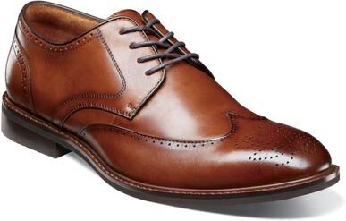 Stacy Adams Bennett - Mens 8 Brown Oxford Shoes Medium