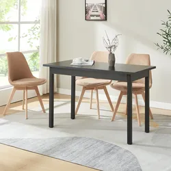 Esstisch Den Haag 120x60 cm Schwarz [en.casa]