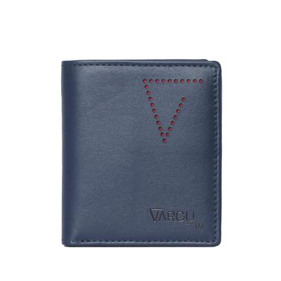 Geldbörse VARGU "PEK 1", Herren, blau (navy), Rindsleder, Kleinlederwaren, LGW zertifiziertes Leder