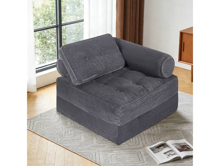 Canapé Modulaire Simple Pliable, Fauteuil Inclinable de Loisirs Portable, Canapé-Lit Pliant Économique pour Salon et Dortoir