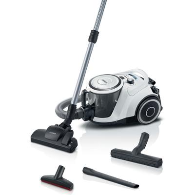 BOSCH Bodenstaubsauger "Serie 6 BGC41XALL, ideal für Allergiker, Hygiene-Filter", weiß, B:32,4cm H:26,7cm T:47,4cm, Bodenstaubsauger, 10 Jahre Motorgarantie, Hartbodendüse, XXL-Polsterdüse, leise, weiß