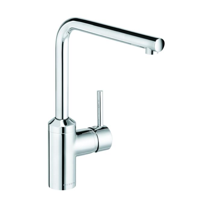 Kludi L-INE Küchenarmatur Bajonett Armatur 428170577 chrom, schwenkbarer Auslauf