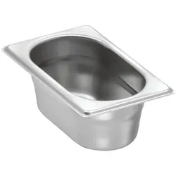 Bartscher Gastronormbehälter GN Behälter 1/9 100mm Top Line silber, 17.6x6.5x10.8 cm