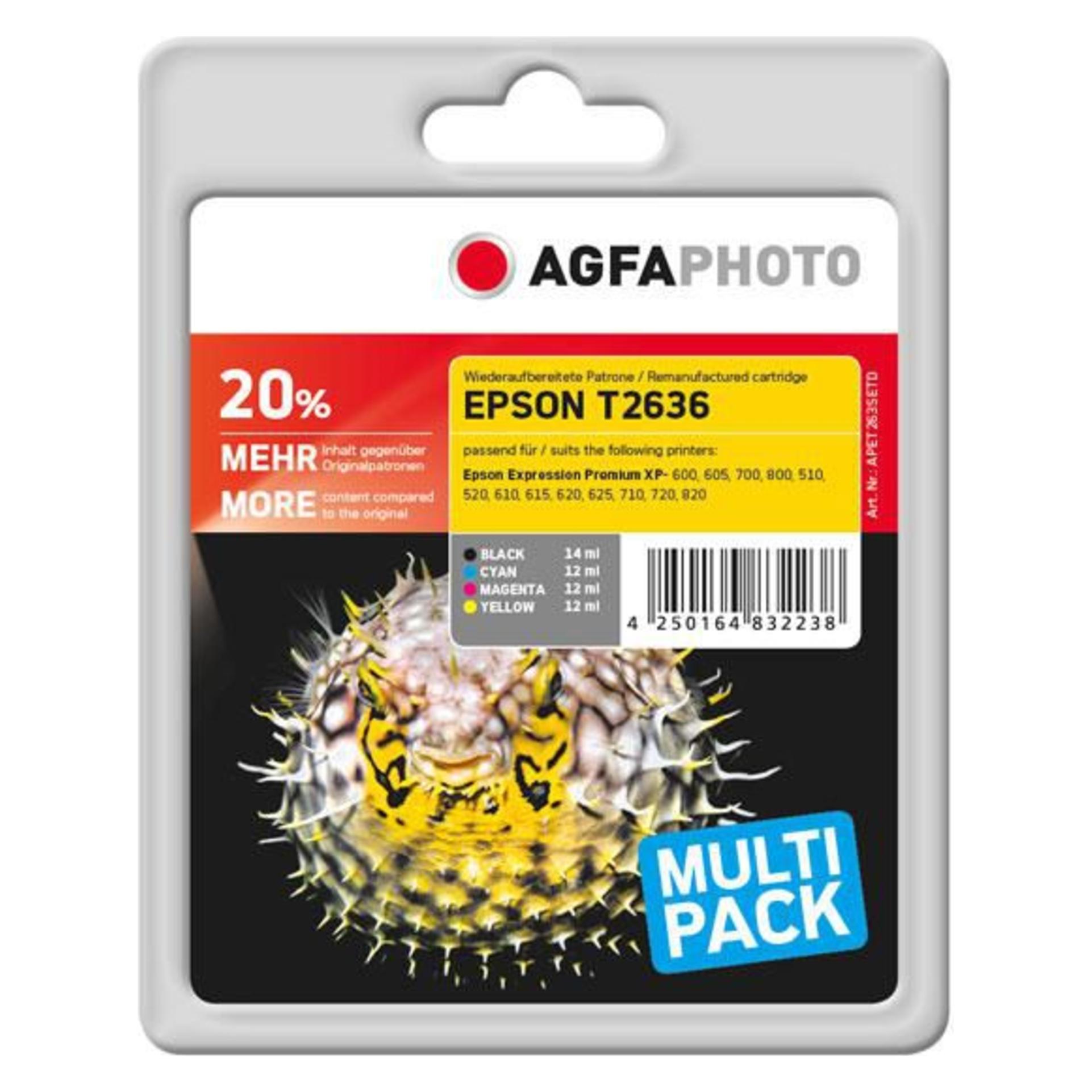 Agfaphoto Ink, BK/C/M/Y (BK, C, M, Y) (APET263SETD)