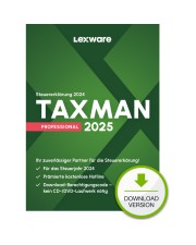 Lexware TAXMAN professional 2025 (für das Steuerjahr 2024) 1-Platz Lizenz Download Win, Deutsch (18832-2013)
