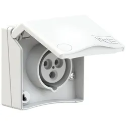PCE 843-6v CEE-Anbausteckdose Design 16A 3p 6h IP44 (weiß) 8436v