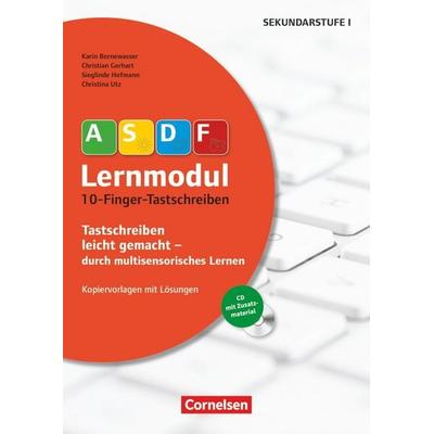 ASDF-Lernmodul - Tastschreiben leicht gemacht - durch multisensorisches Lernen, Taschenbuch von Karin Bornewasser,Christian Gerhart,Sieglinde