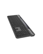 Logitech Signature Slim Solar+ K980 for Business Tastatur full size kabellos Bluetooth LE USB-C QWERTY Italienisch Tastenschalter: Scheren-Schalter Graphite (920-013776)