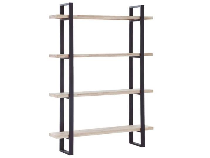 Étagère mataki en bois et acier noir