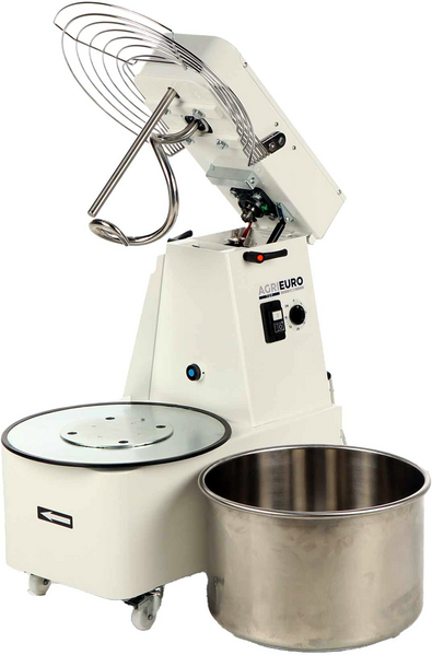 AgriEuro TOP-LINE Mixer 5000 T Deluxe - Kippbarer Spiralkneter - Teigkapazität 40 Kg - 400V