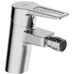 Hansa, Bidetarmatur, Hansatwist Bidetarmatur, mit Ablaufgarnitur, Bügelhebel, Ausladung: 121 mm, 09063285